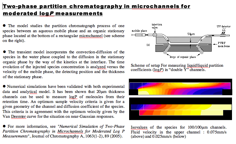 modélisation chromatographie